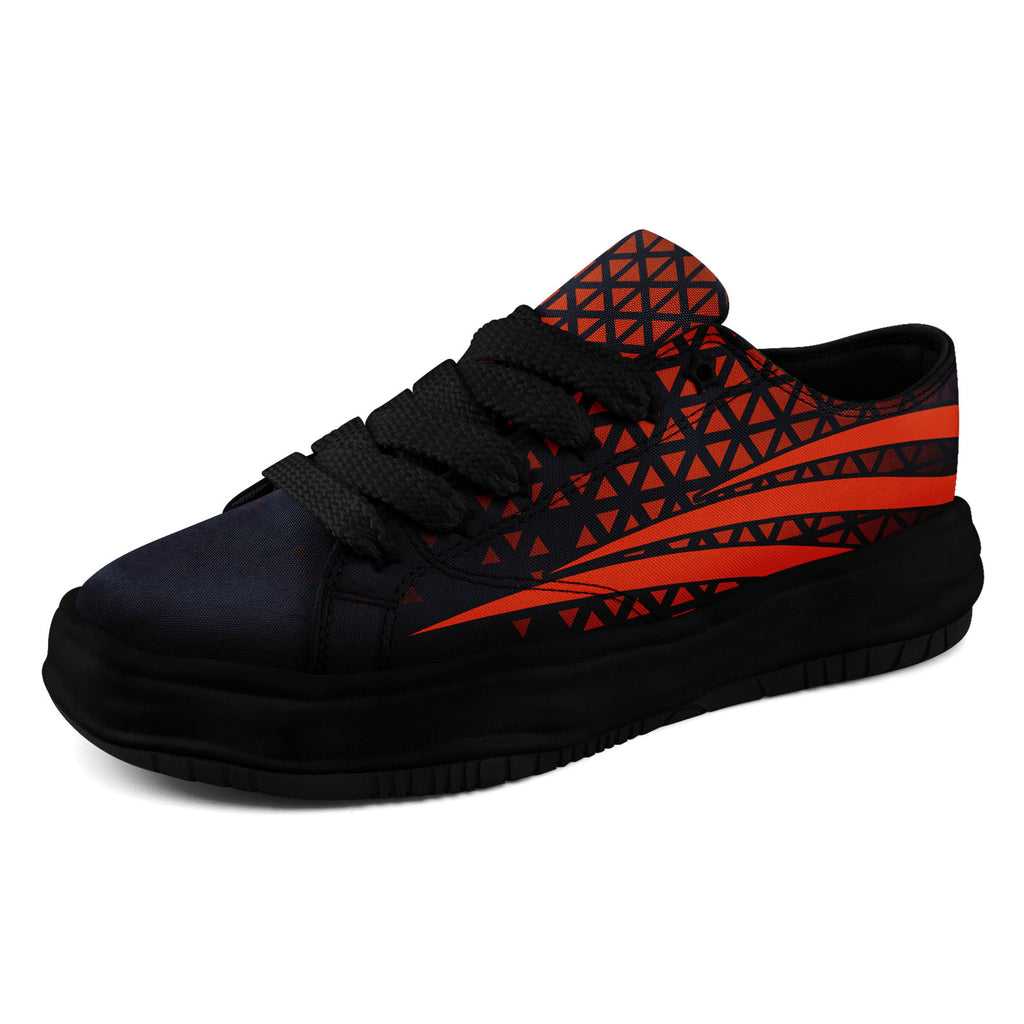 Custom Black Orange Illinois Shoes Personalized Sneaker FN038-D023003-7