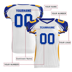 Custom Yellow White California High-Performance American Football Jersey FBJ06-D023001-15