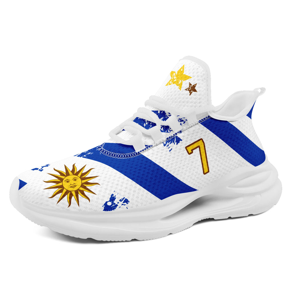 Custom Uruguay 2026 World Cup Sneakers DIY Country Flag Running Shoes Lightweight Sport Shoes Gift for Football Fans Personalized Team Name and Logo FN079-F009123-5