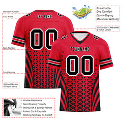 Custom Red White Missouri Personalized Authentic Football Jersey FBJ02-D023033-18