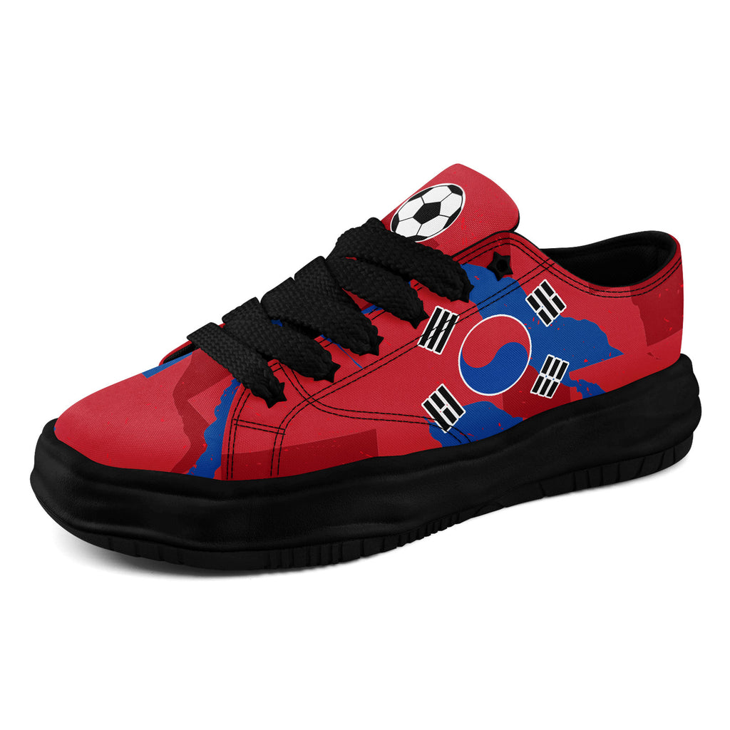 Custom South Korea 2026 World Cup Sneakers DIY Country Flag Running Shoes Lightweight Sport Shoes Gift for Football Fans Personalized Team Name and Logo FN038-F009095-1