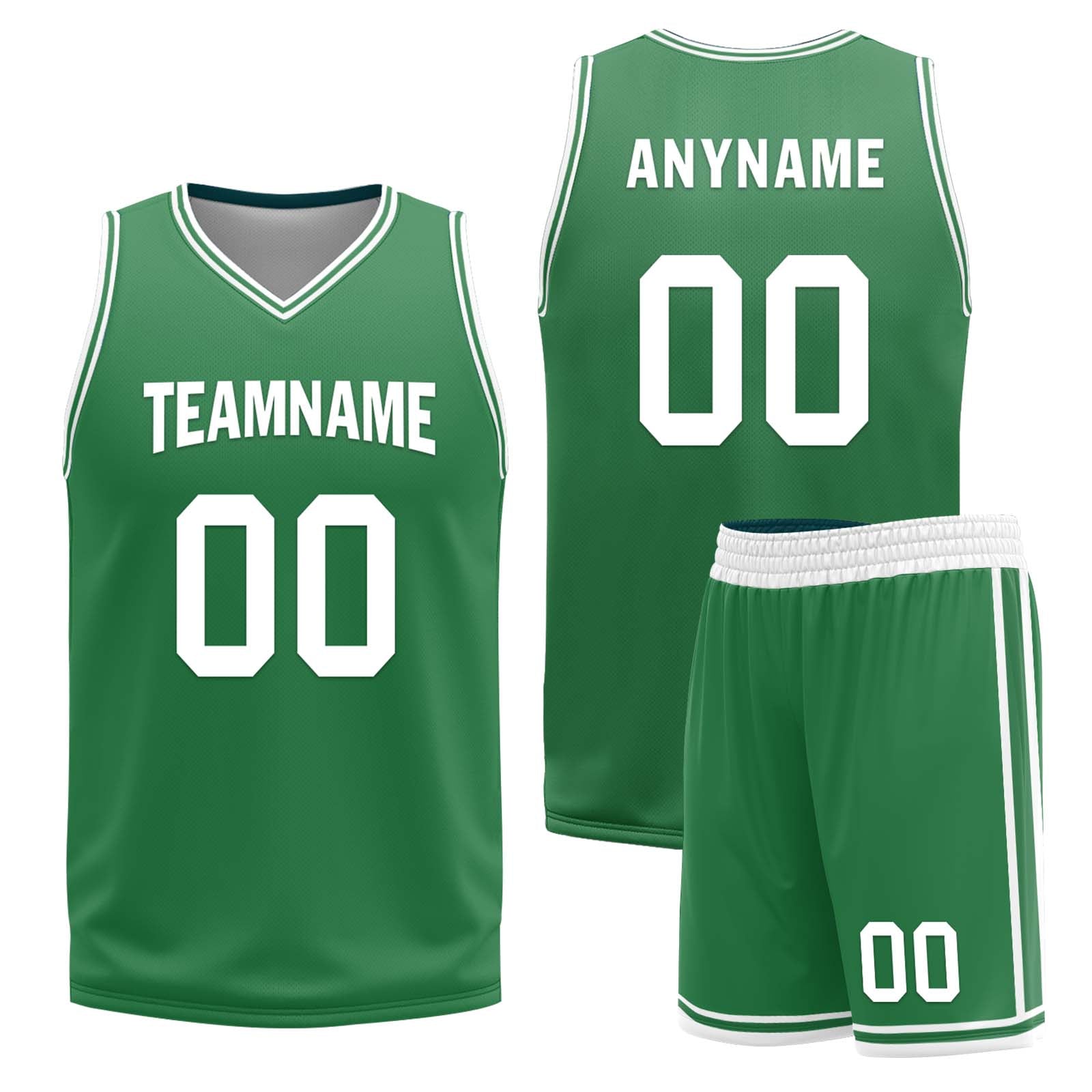 Custom Black Green Boston City Edition Personalized Reversible Basketball Set Sports Basketball Jersey BBJ01R-D0610-2-COOLMAX