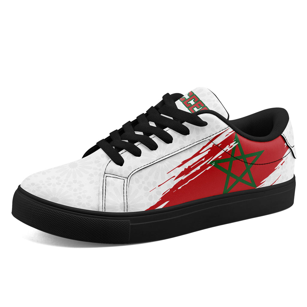 Custom Morocco 2026 World Cup Sneakers DIY Country Flag Running Shoes Lightweight Sport Shoes Gift for Football Fans Personalized Team Name and Logo FN023-F009097-5