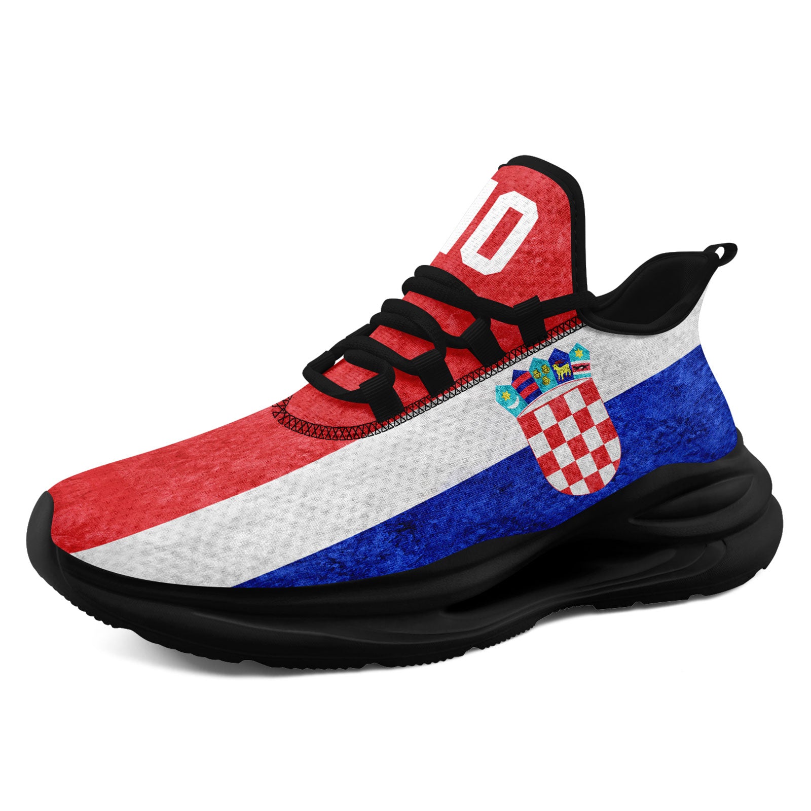 Custom Croatia 2026 World Cup Sneakers DIY Country Flag Running Shoes Lightweight Sport Shoes Gift for Football Fans Personalized Team Name and Logo FN079-F009105-3