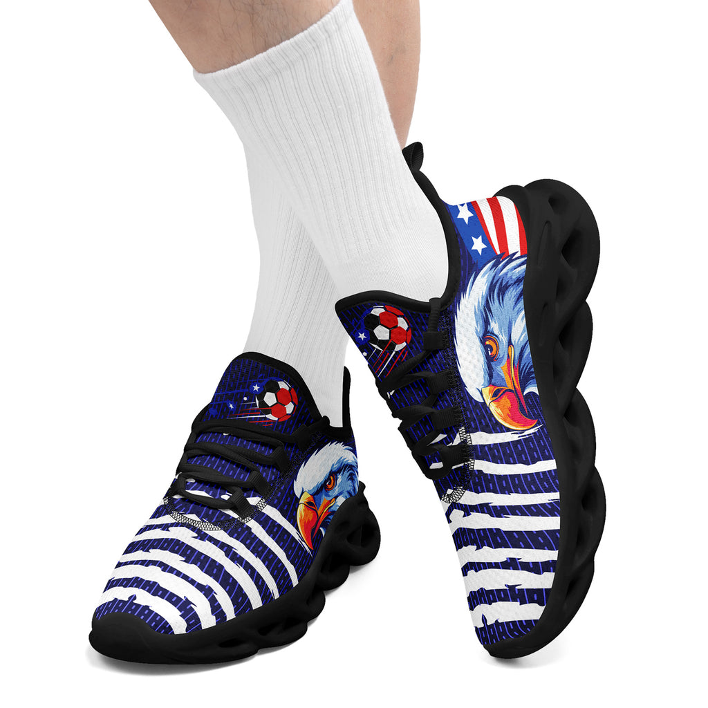 Custom United States 2026 World Cup Sneakers DIY Country Flag Running Shoes Lightweight Sport Shoes Gift for Football Fans Personalized Team Name and Logo FN003-F018032-1