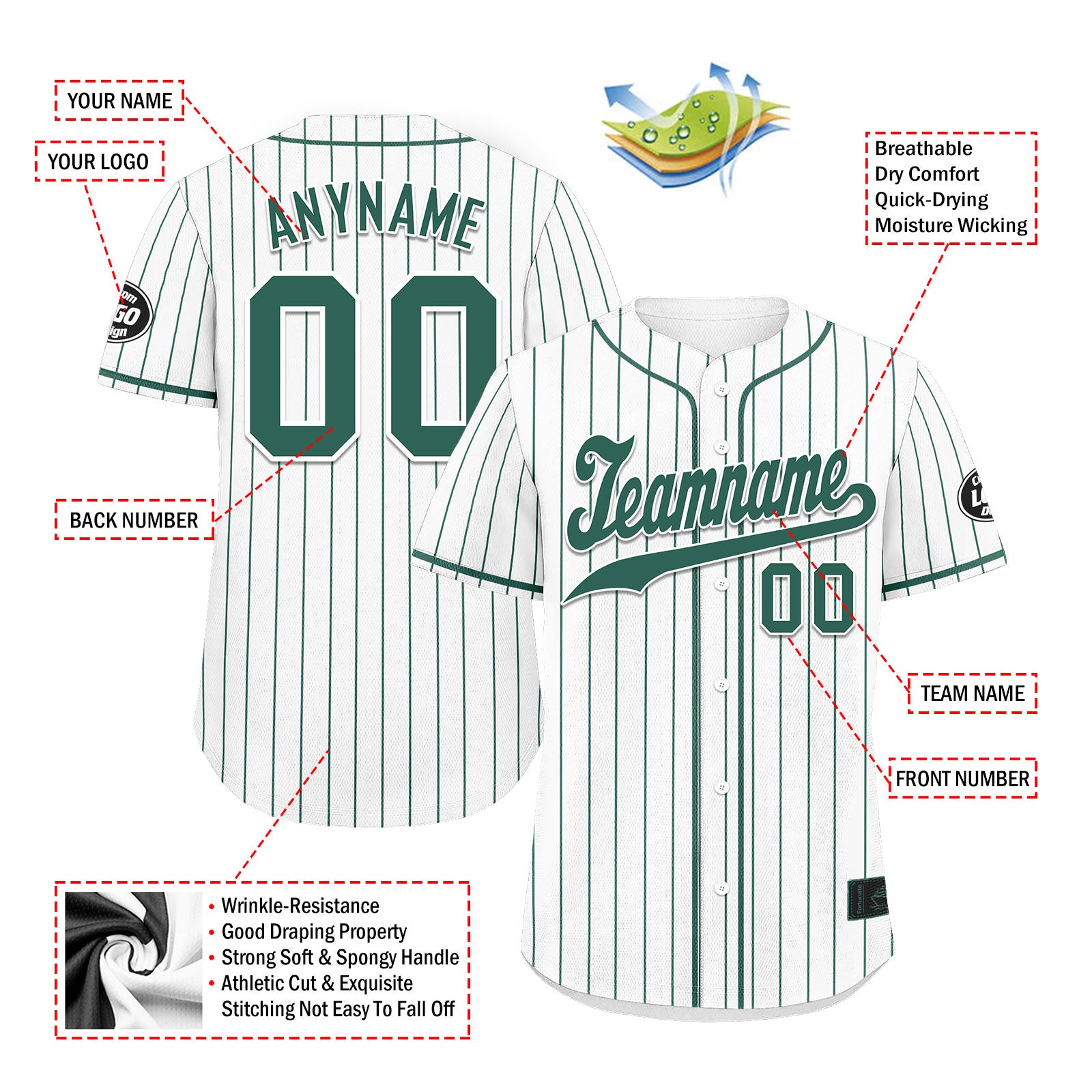 Custom Stripe Fashion Personalized Authentic Baseball Jersey BSBJ01-E025078-2
