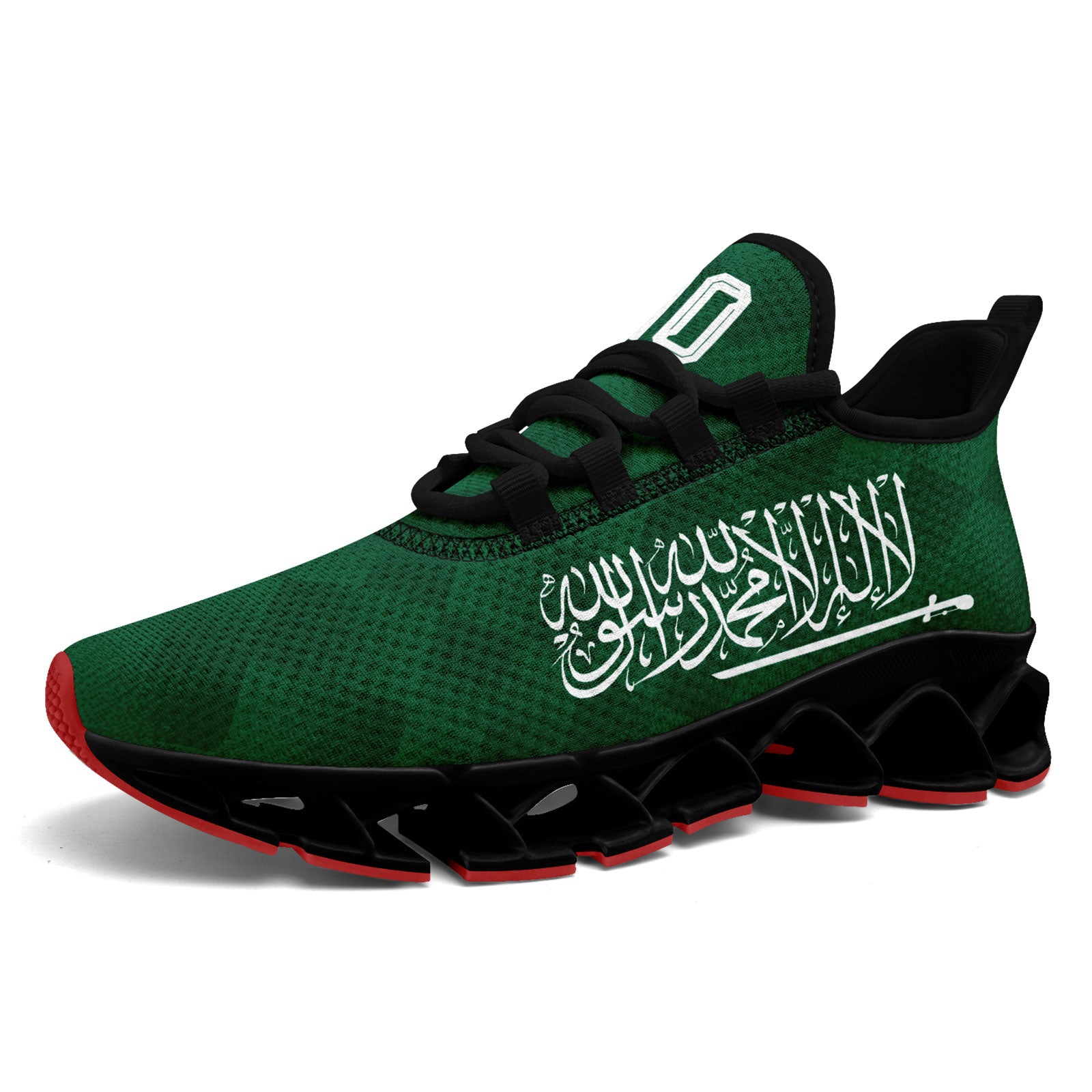 Custom Saudi Arabia 2026 World Cup Sneakers DIY Country Flag Running Shoes Lightweight Sport Shoes Gift for Football Fans Personalized Team Name and Logo FN003XD-F009100-1
