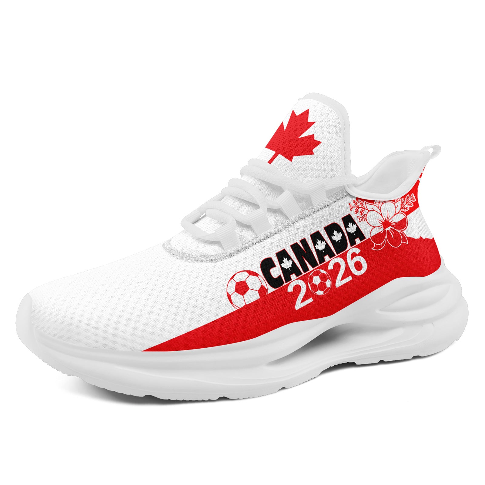 Custom 2026 World Cup Canada Sneakers DIY Country Flag Running Shoes Lightweight Sport Shoes Gift for Football Fans Personalized Team Name and Logo FN079-F023063-5