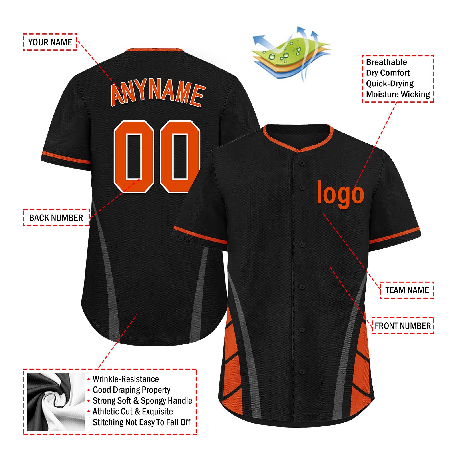 Custom Maryland Personalized Authentic Baseball Jersey BSBJ01-E06042-4Q