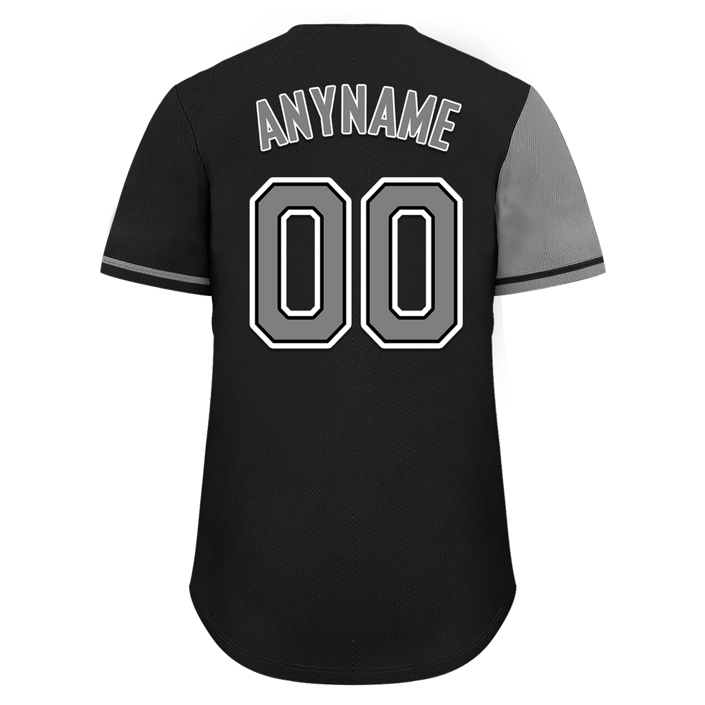 Custom Gray Black Skull Fashion Personalized Authentic Baseball Jersey BSBJ01-D017160