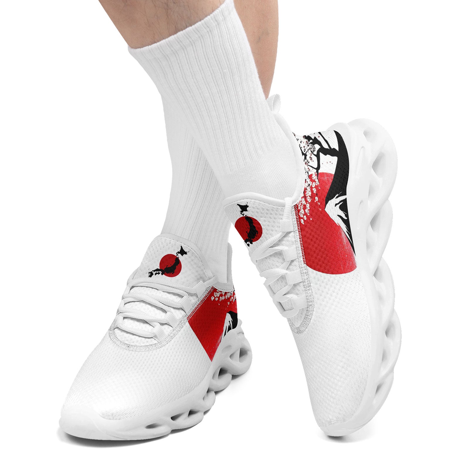 Custom Japan 2026 World Cup Sneakers DIY Country Flag Running Shoes Lightweight Sport Shoes Gift for Football Fans Personalized Team Name and Logo FN003-F025044-7