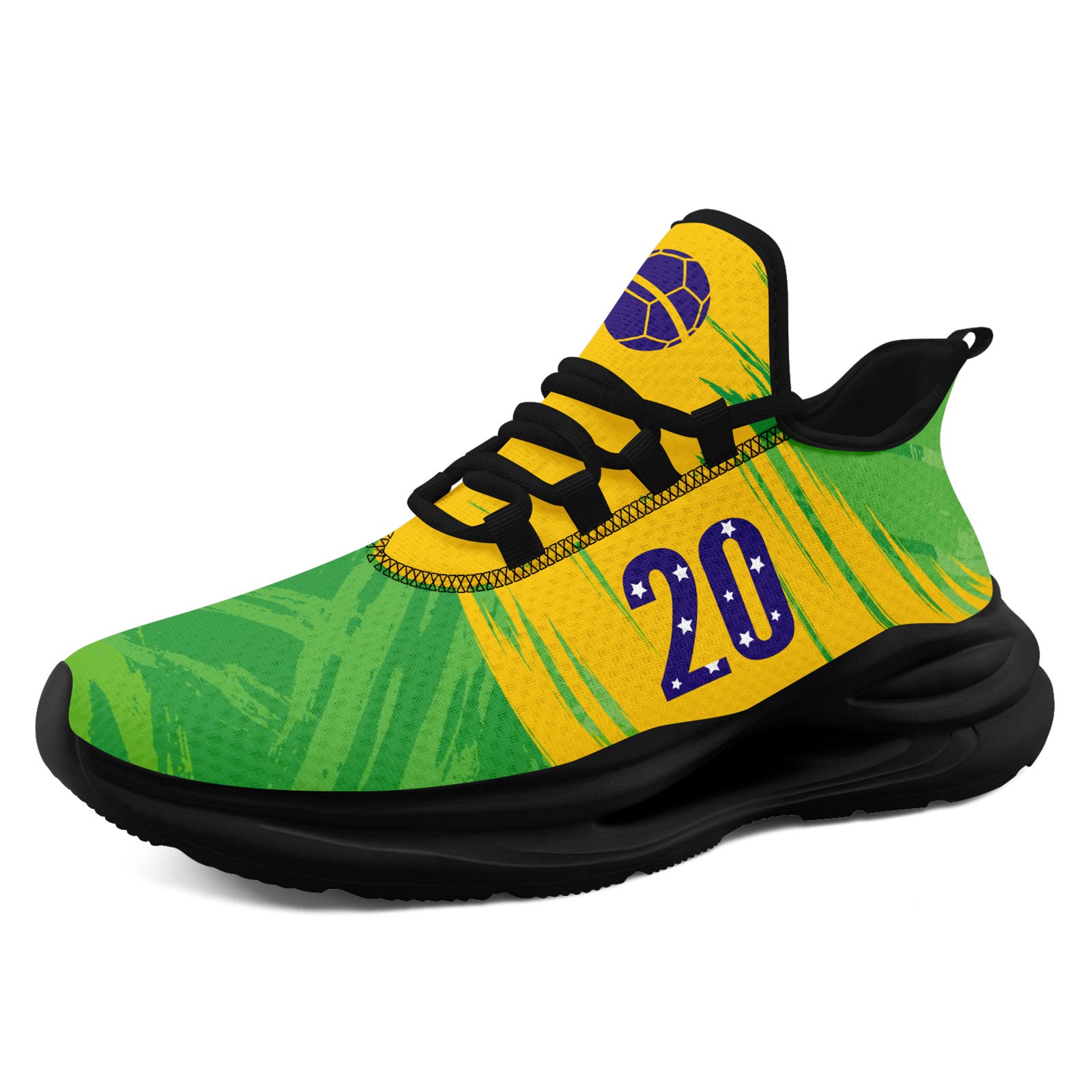 Custom 2026 World Cup Brazil Sneakers DIY Country Flag Running Shoes Lightweight Sport Shoes Gift for Football Fans Personalized Team Name and Logo FN079-F027080-8