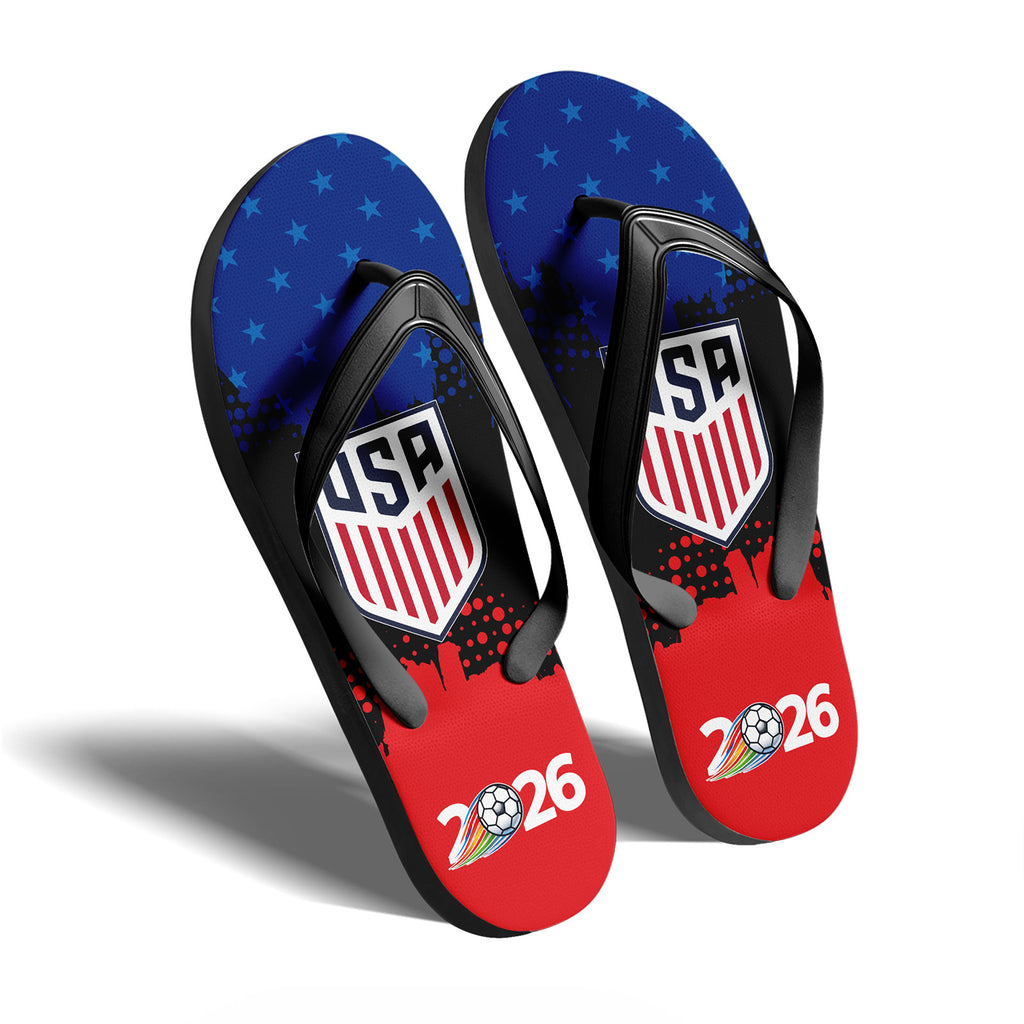 Custom United States 2026 World Cup Sneakers DIY Country Flag Running Shoes Lightweight Sport Shoes Gift for Football Fans Personalized Team Name and Logo FN058-F028041-2