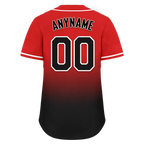Custom Red Black Fade Fashion Personalized Authentic Baseball Jersey BSBJ01-D0a70ba