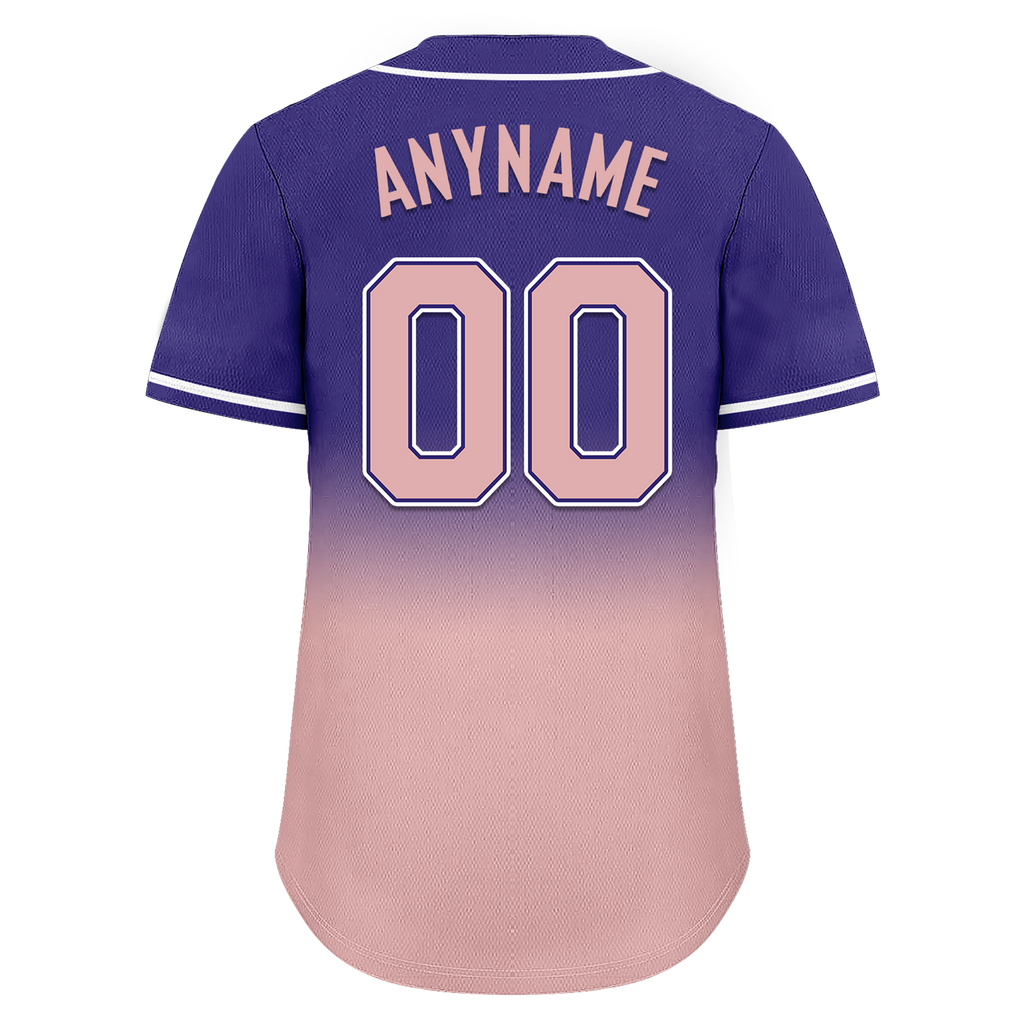 Custom Purple Pink Fade Fashion Personalized Authentic Baseball Jersey BSBJ01-D0a7070