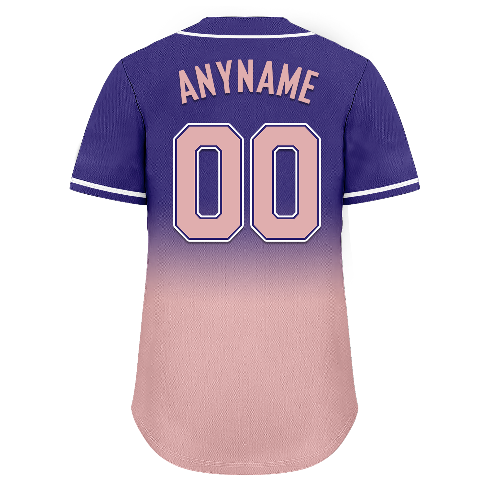 Custom Purple Pink Fade Fashion Personalized Authentic Baseball Jersey BSBJ01-D0a7070