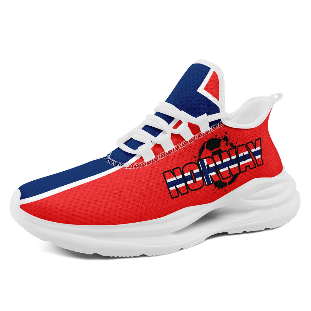 Custom 2026 World Cup Norway Sneakers DIY Country Flag Running Shoes Lightweight Sport Shoes Gift for Football Fans Personalized Team Name and Logo FN079-F027070-3