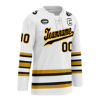 Custom White Yellow Personalized Hockey Jersey HCKJ01-D0a70ef
