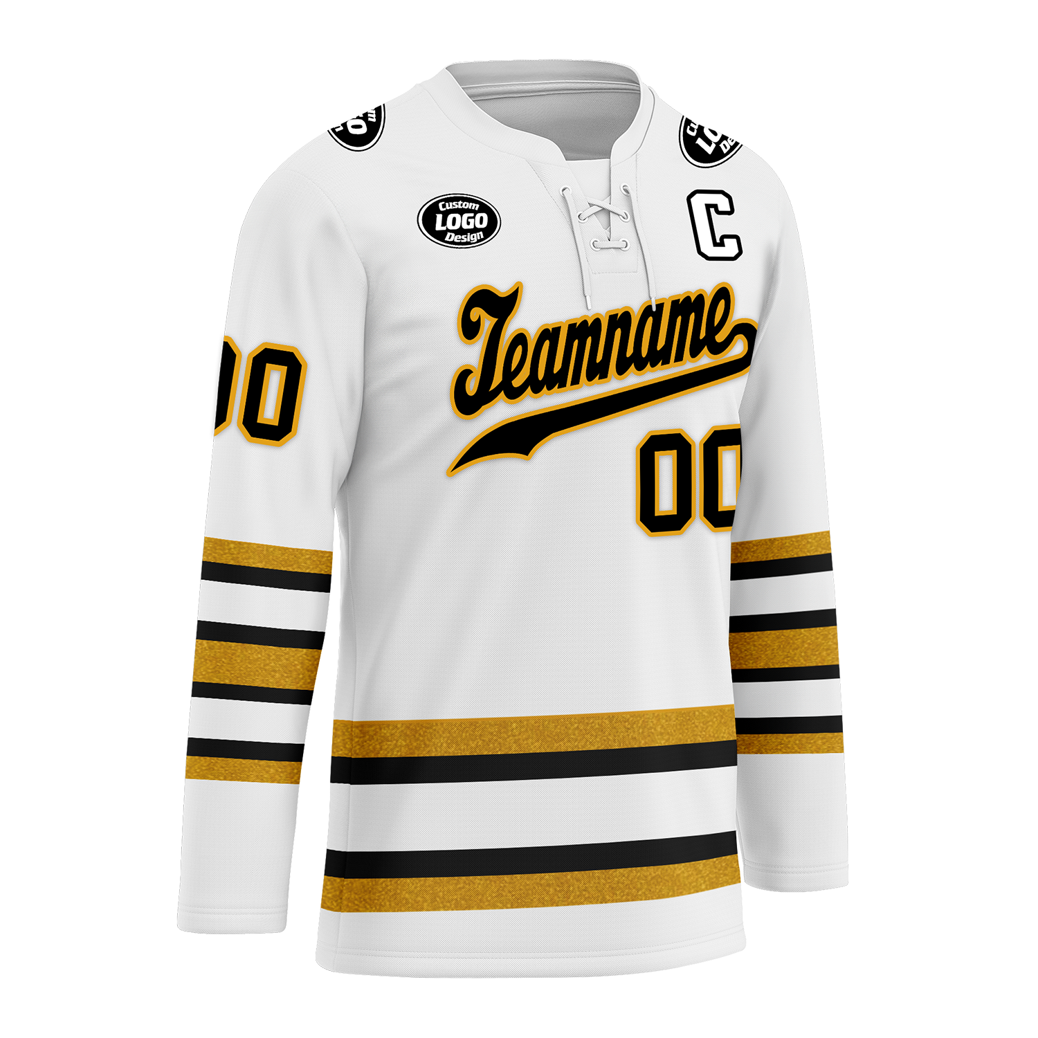Custom White Yellow Personalized Hockey Jersey HCKJ01-D0a70ef