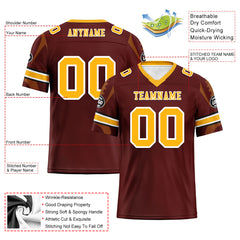 Custom Crimson Washington Personalized Authentic Football Jersey FBJ02-D025033-29