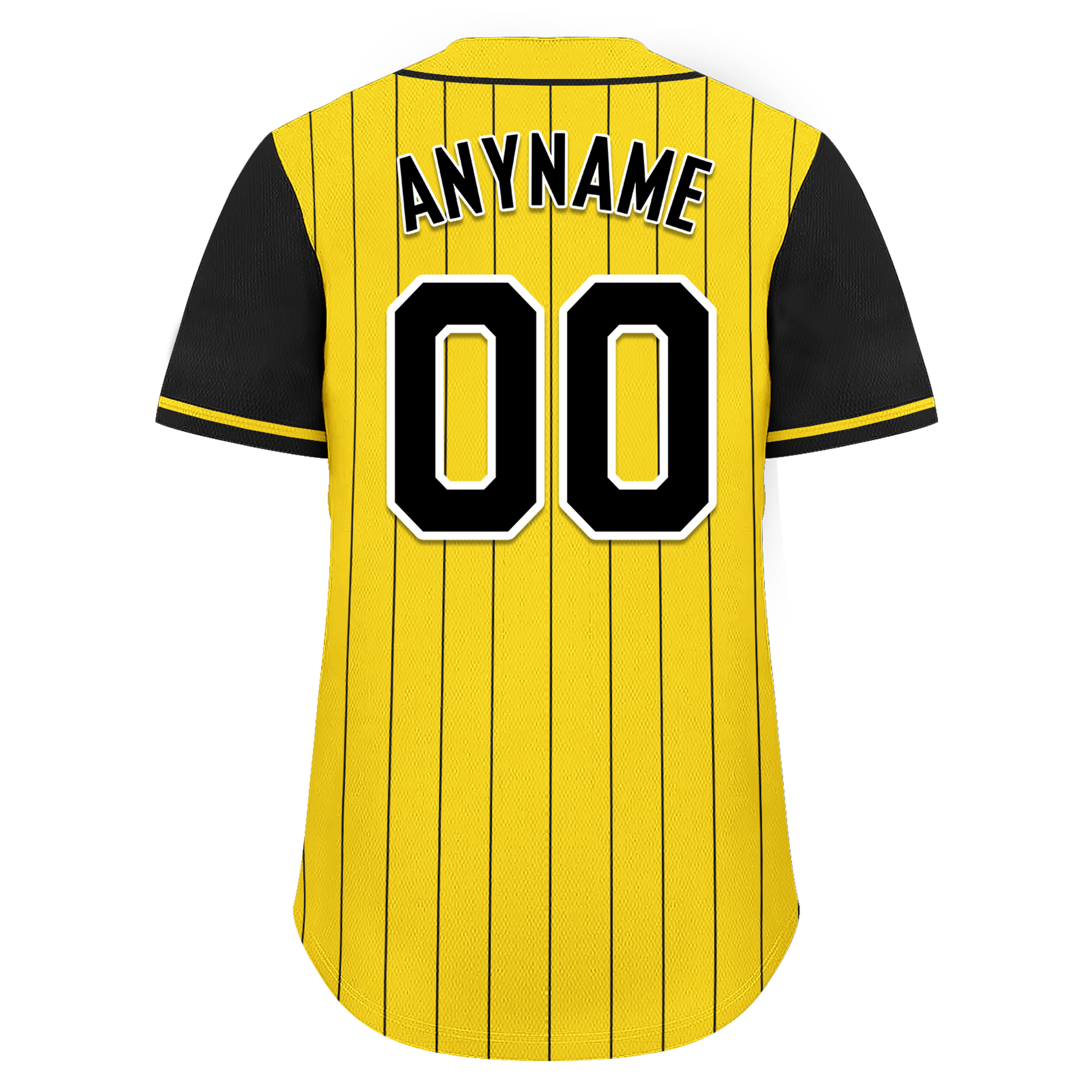 Custom Gold Black Stripe Fashion Personalized Authentic Baseball Jersey BSBJ01-D017218