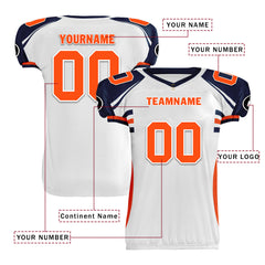 Custom Orange White Colorado High-Performance American Football Jersey FBJ06-D023001-10