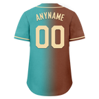 Custom Brown Cyan Gradient Fashion Personalized Authentic Baseball Jersey BSBJ01-D0a7088