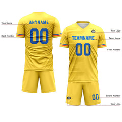 Custom Yellow Soccer Sets Jersey Personalized SCJ101-D28016