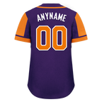 Custom Purple Orange Raglan Sleeves Personalized Authentic Baseball Jersey BSBJ01-D017184