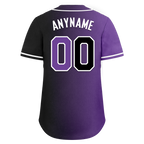 Custom Purple Black Gradient Fashion Personalized Authentic Baseball Jersey BSBJ01-D0a7090