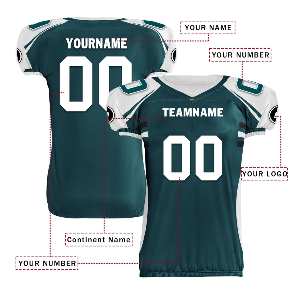 Custom Green White Pennsylvania High-Performance American Football Jersey FBJ06-D023001-23