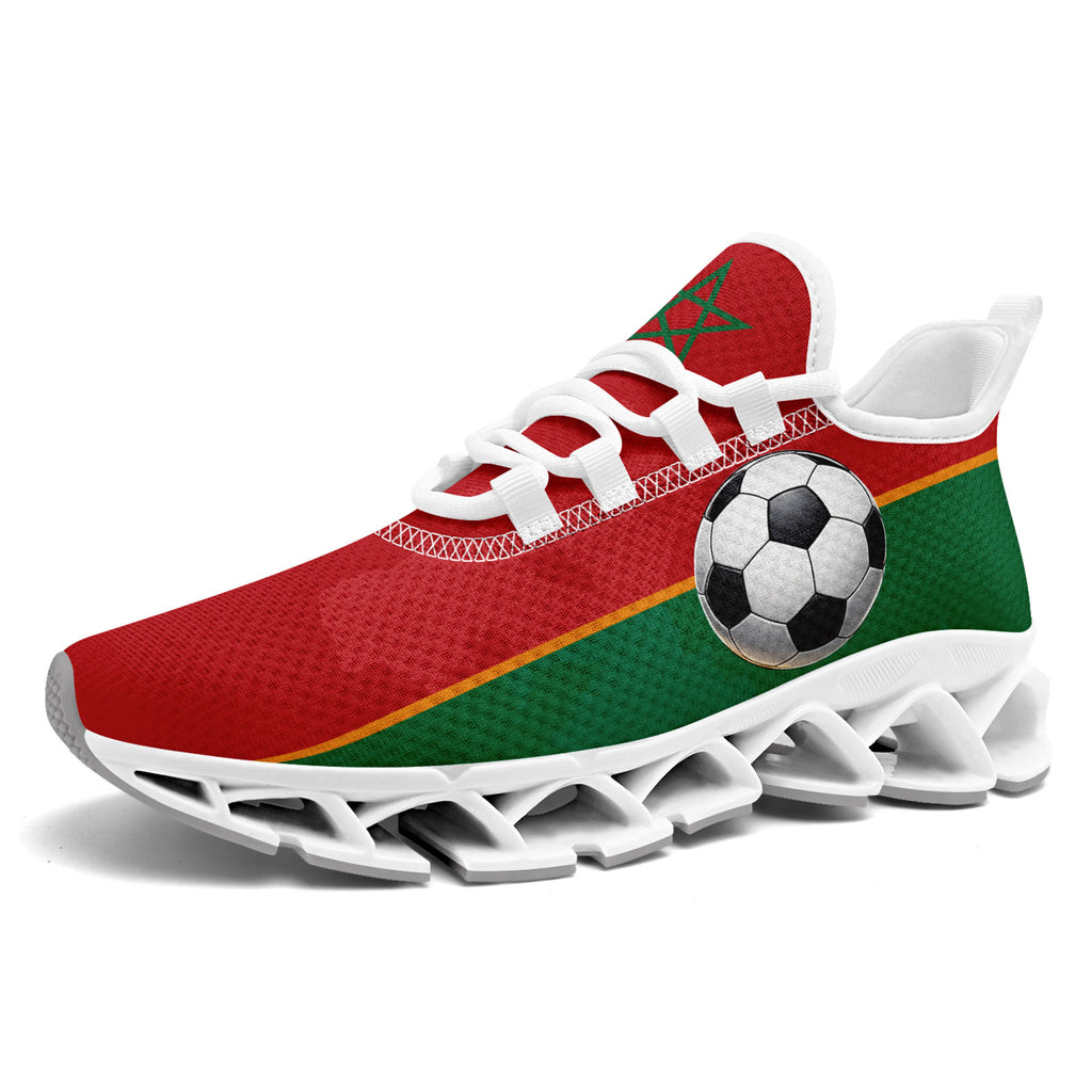 Custom Morocco 2026 World Cup Sneakers DIY Country Flag Running Shoes Lightweight Sport Shoes Gift for Football Fans Personalized Team Name and Logo FN003XD-F009086-3