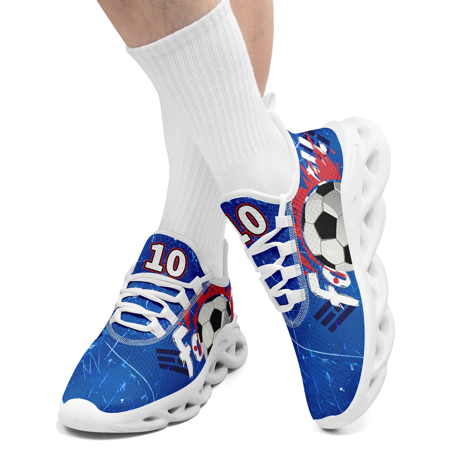 Custom South Korea 2026 World Cup Sneakers DIY Country Flag Running Shoes Lightweight Sport Shoes Gift for Football Fans Personalized Team Name and Logo FN003-F009054-3
