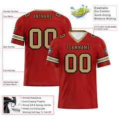 Custom Red San Francisco Personalized Authentic Football Jersey FBJ02-D025033-22