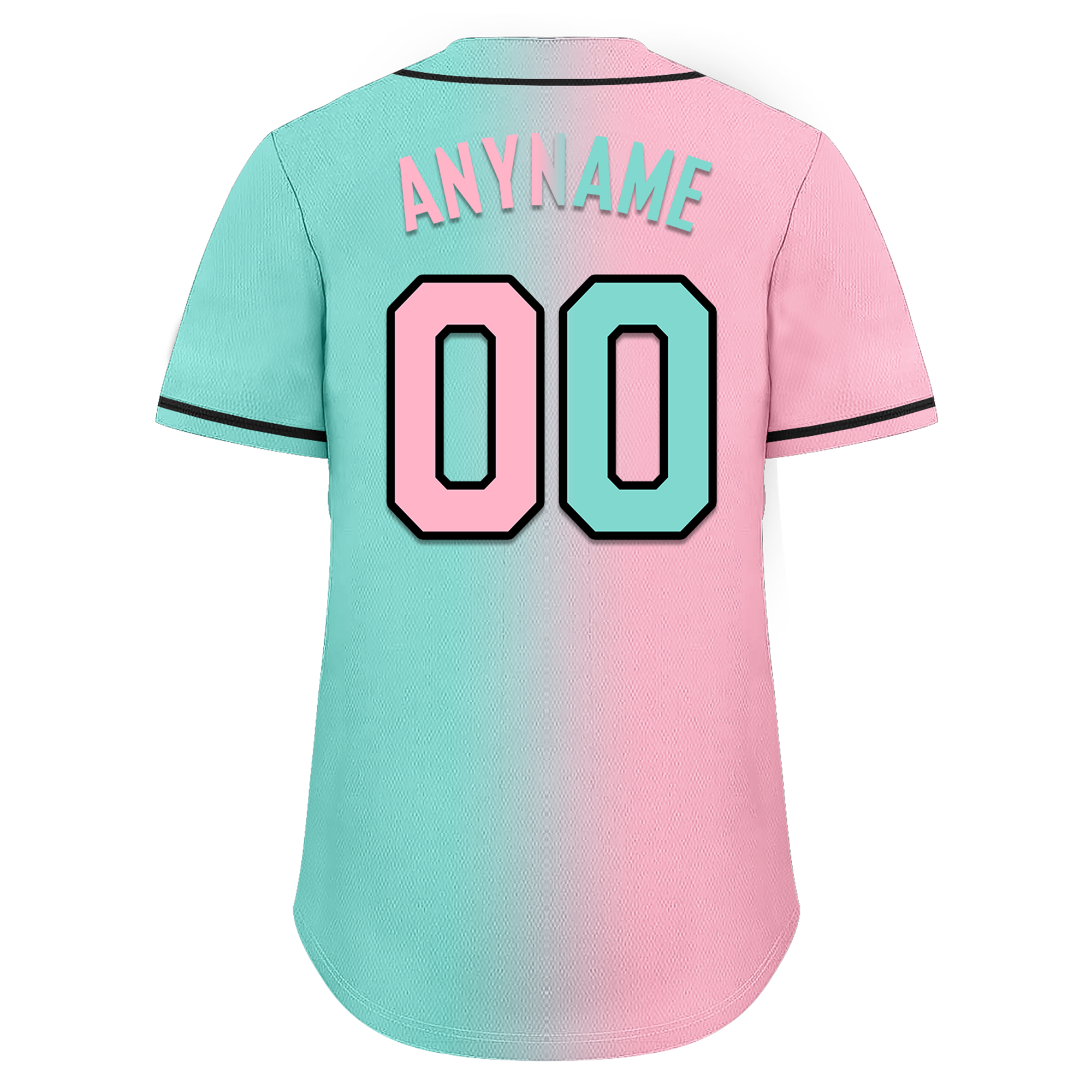 Custom Pink Cyan Gradient Fashion Personalized Authentic Baseball Jersey BSBJ01-D0a708b