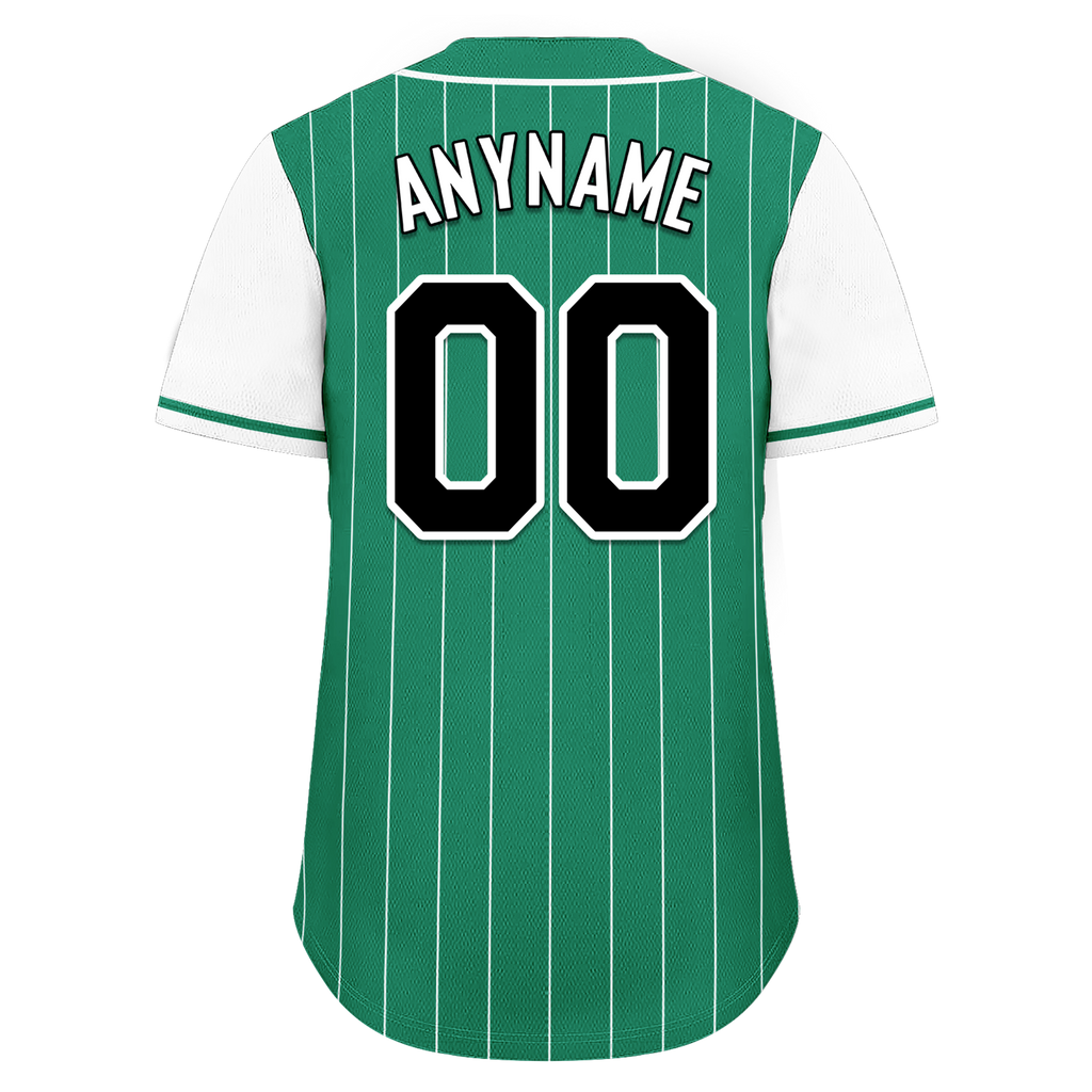 Custom Green White Stripe Fashion Personalized Authentic Baseball Jersey BSBJ01-D017246