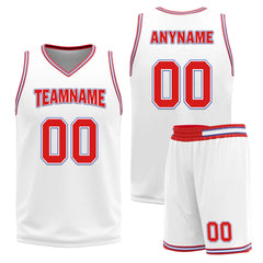 Custom Red White Black Houston City Edition Personalized Reversible Basketball Set Sports Basketball Jersey BBJ01R-D0610-11