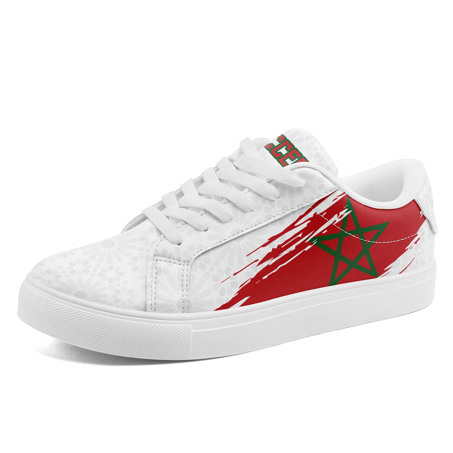 Custom Morocco 2026 World Cup Sneakers DIY Country Flag Running Shoes Lightweight Sport Shoes Gift for Football Fans Personalized Team Name and Logo FN023-F009097-5
