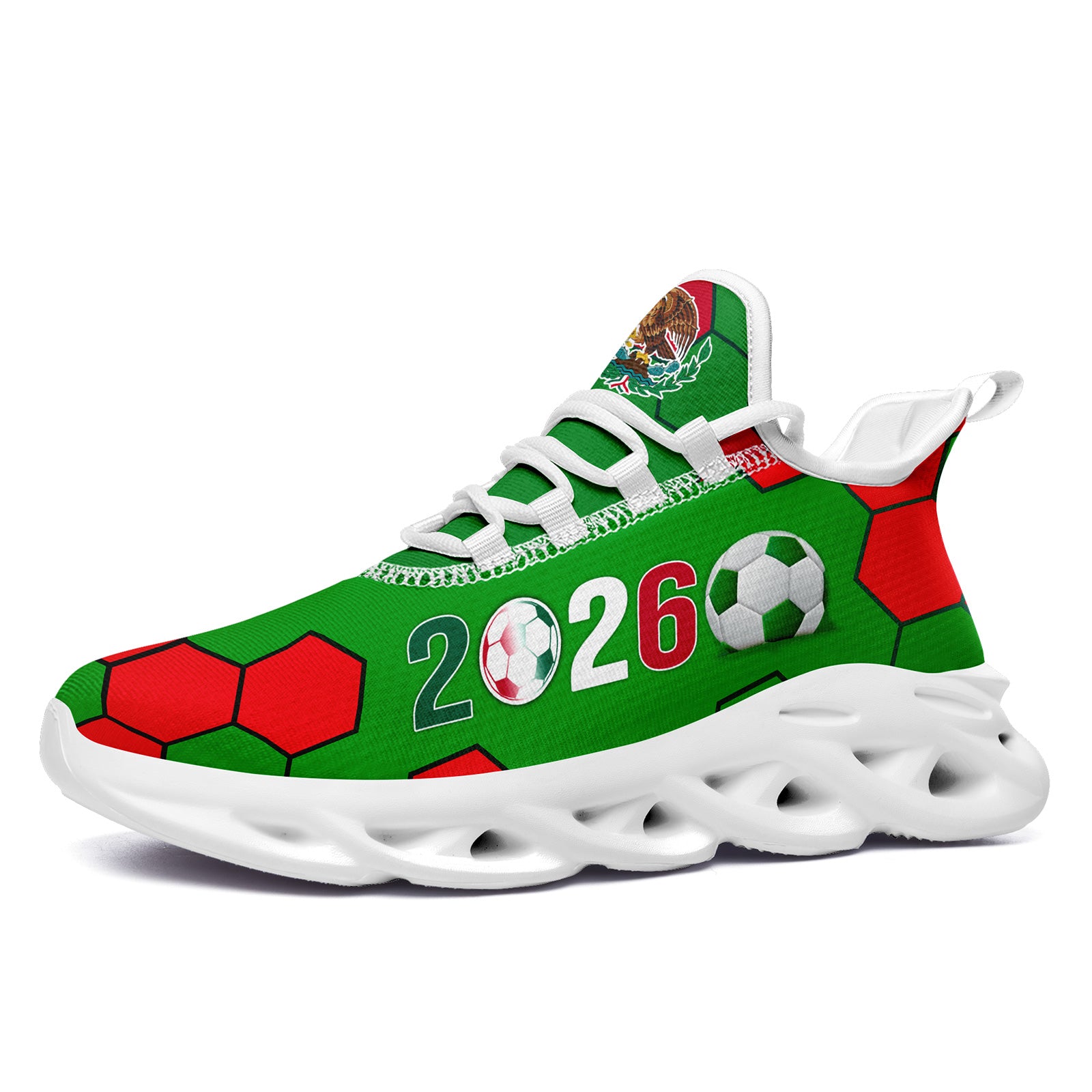 Custom 2026 World Cup Mexico Sneakers DIY Country Flag Running Shoes Lightweight Sport Shoes Gift for Football Fans Personalized Team Name and Logo FN003-F023075-2