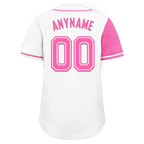 Custom Pink White Skull Fashion Personalized Authentic Baseball Jersey BSBJ01-D017151