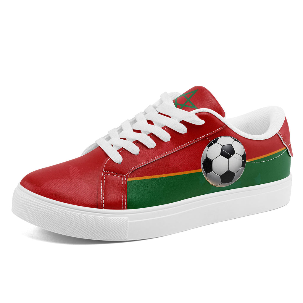 Custom Morocco 2026 World Cup Sneakers DIY Country Flag Running Shoes Lightweight Sport Shoes Gift for Football Fans Personalized Team Name and Logo FN023-F009097-3