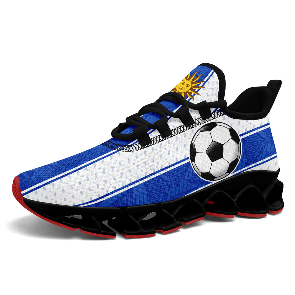 Custom Uruguay 2026 World Cup Sneakers DIY Country Flag Running Shoes Lightweight Sport Shoes Gift for Football Fans Personalized Team Name and Logo FN003XD-F009085-3
