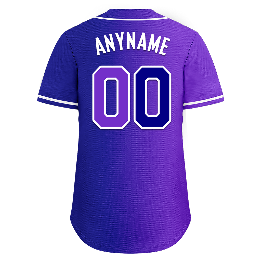Custom Purple Blue Gradient Fashion Personalized Authentic Baseball Jersey BSBJ01-D0a7a0b