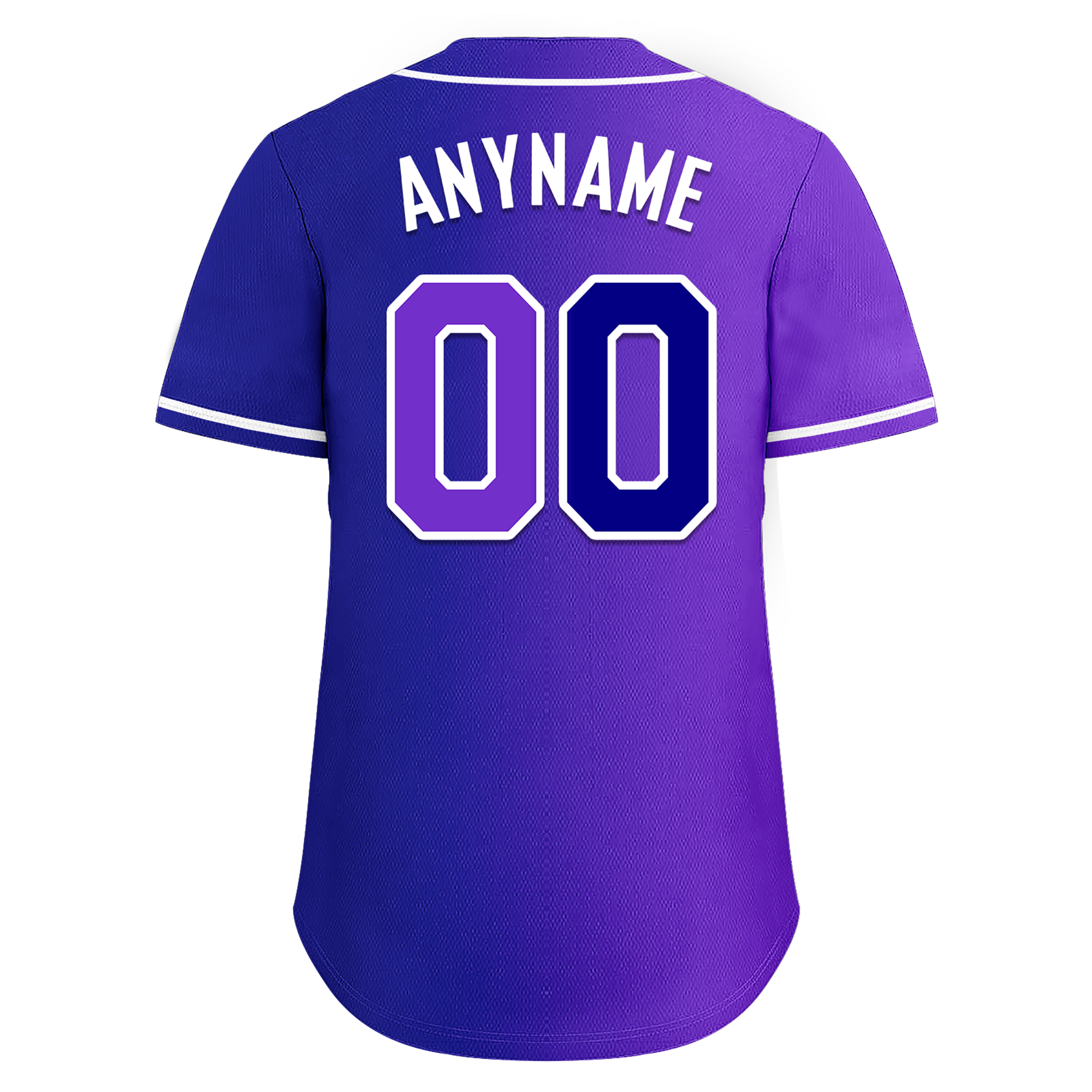 Custom Purple Blue Gradient Fashion Personalized Authentic Baseball Jersey BSBJ01-D0a7a0b
