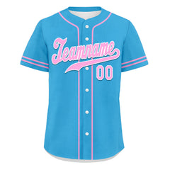 Custom Blue Classic Style Pink Personalized Authentic Baseball Jersey UN002-bd0b00d8-cd