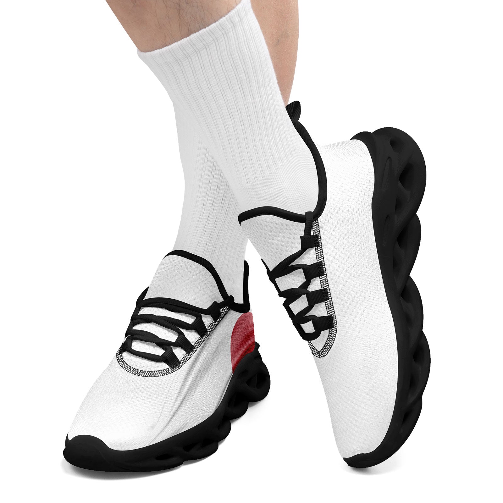 Custom Japan 2026 World Cup Sneakers DIY Country Flag Running Shoes Lightweight Sport Shoes Gift for Football Fans Personalized Team Name and Logo FN003-F025044-4