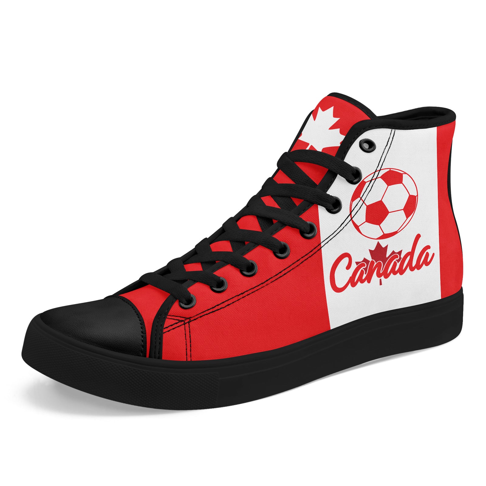 Custom 2026 World Cup Canada Sneakers DIY Country Flag Running Shoes Lightweight Sport Shoes Gift for Football Fans Personalized Team Name and Logo FN024-F023064-2