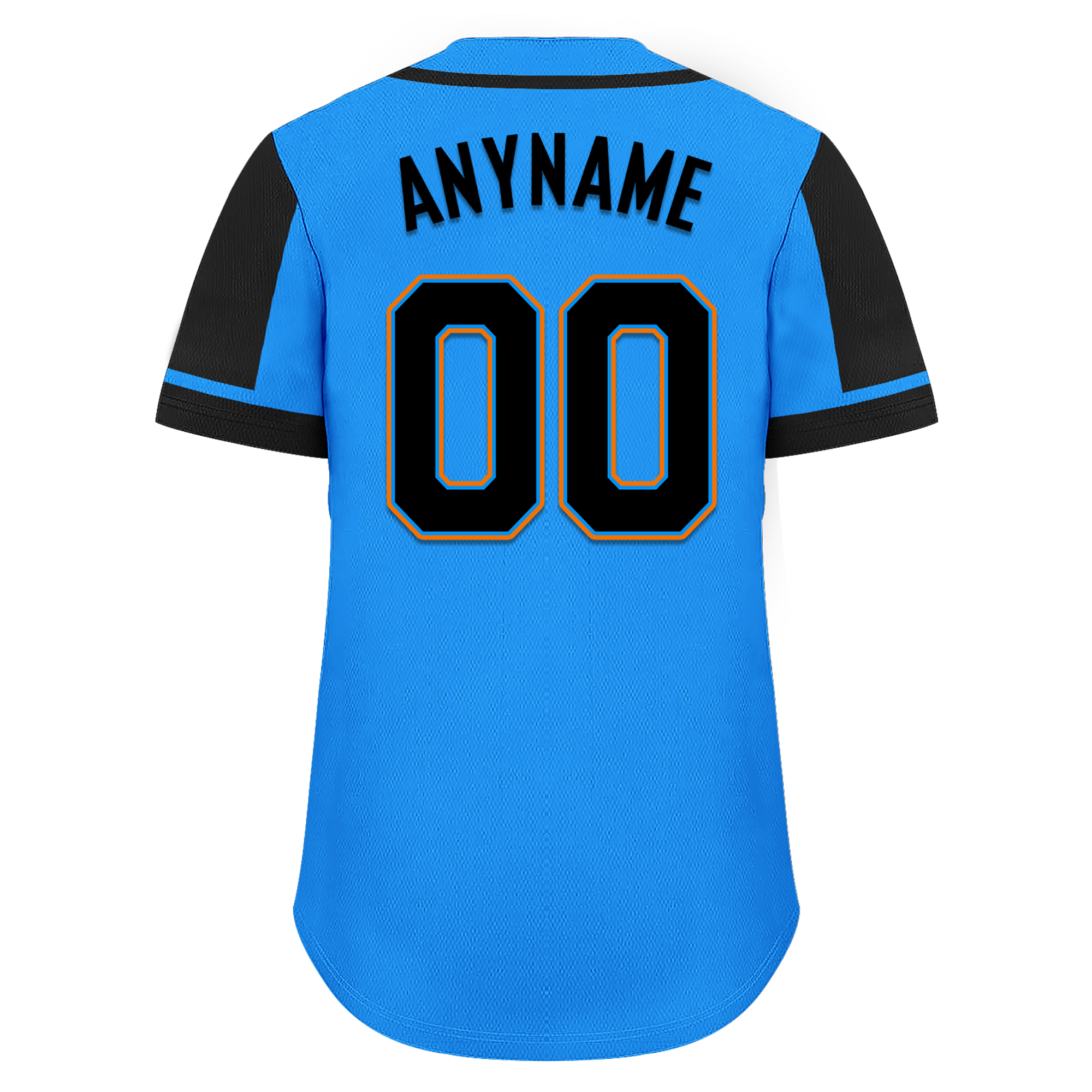 Custom Blue Black Raglan Sleeves Personalized Authentic Baseball Jersey BSBJ01-D017209