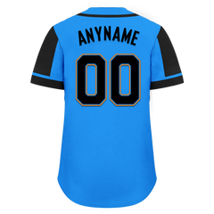 Custom Blue Black Raglan Sleeves Personalized Authentic Baseball Jersey BSBJ01-D017209