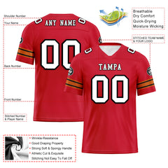 Custom Red Tampa Personalized Authentic Football Jersey FBJ02-D020256-15